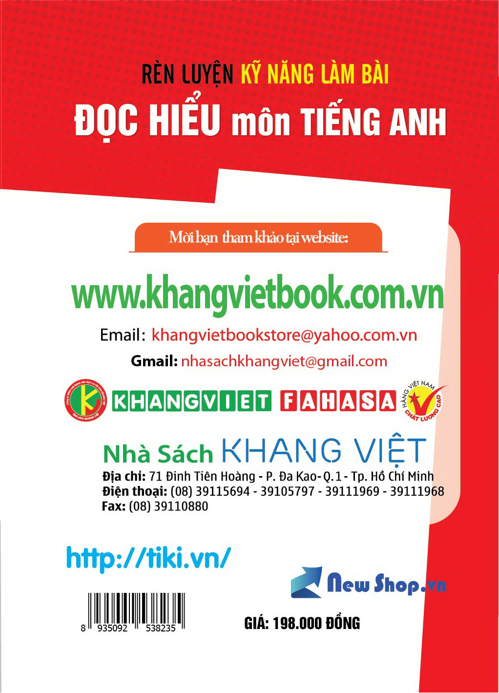 Bìa sau Rèn Luyện Kỹ Năng Làm Bài Đọc Hiểu Môn Tiếng Anh